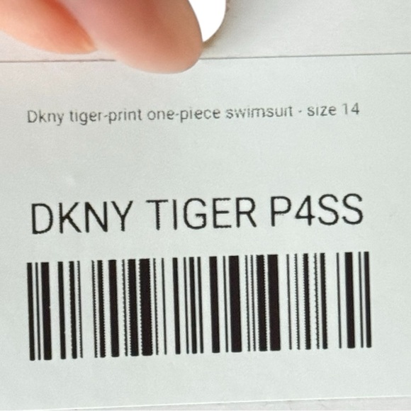 DKNY Tiger Pass One Piece Swimsuit Size 14 NWT - Picture 5 of 5